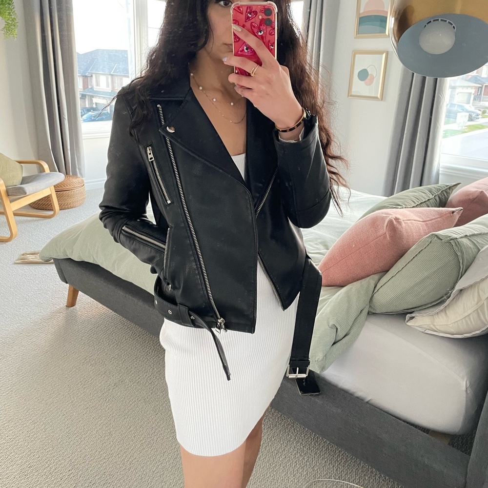 Topshop Faux Leather Jacket